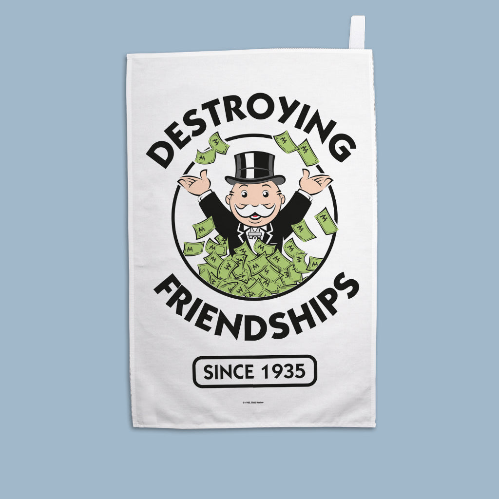Monopoly Destroying Friendships Money Tea Towel