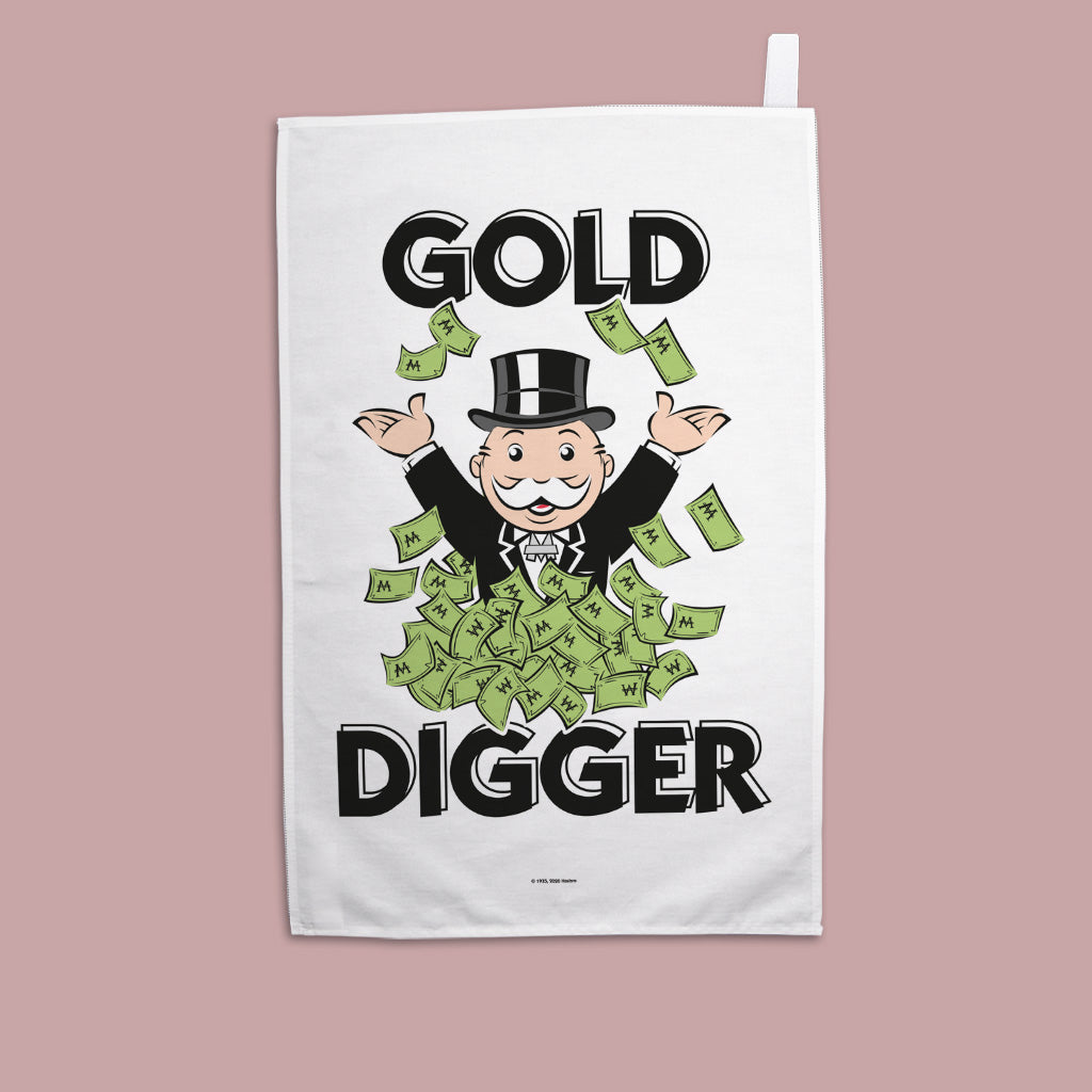 Monopoly Gold Digger Tea Towel