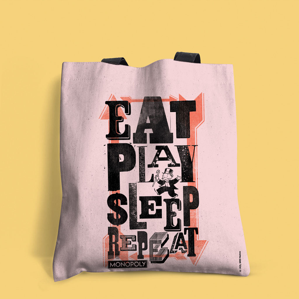 Monopoly Retro - Eat, Play, Sleep Edge-to-Edge Tote Bag