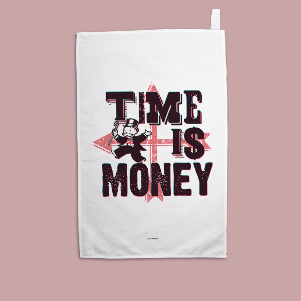 Monopoly Retro - Time Is Money Tea Towel