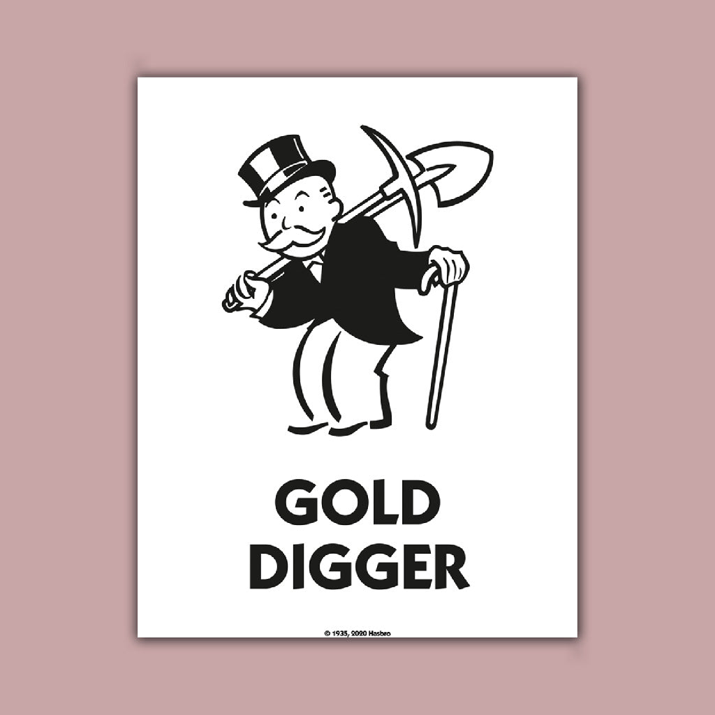 Monopoly Gold Digger Tools Art Print