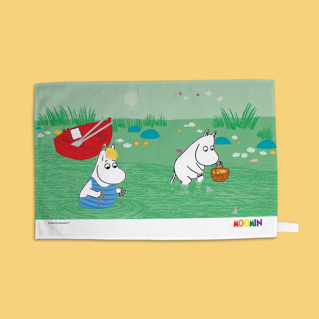 Moomins Bucket fishing Tea Towel