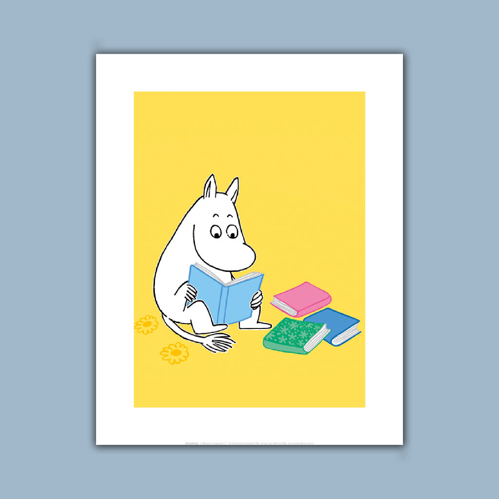 Moomintroll reading a book Art Print