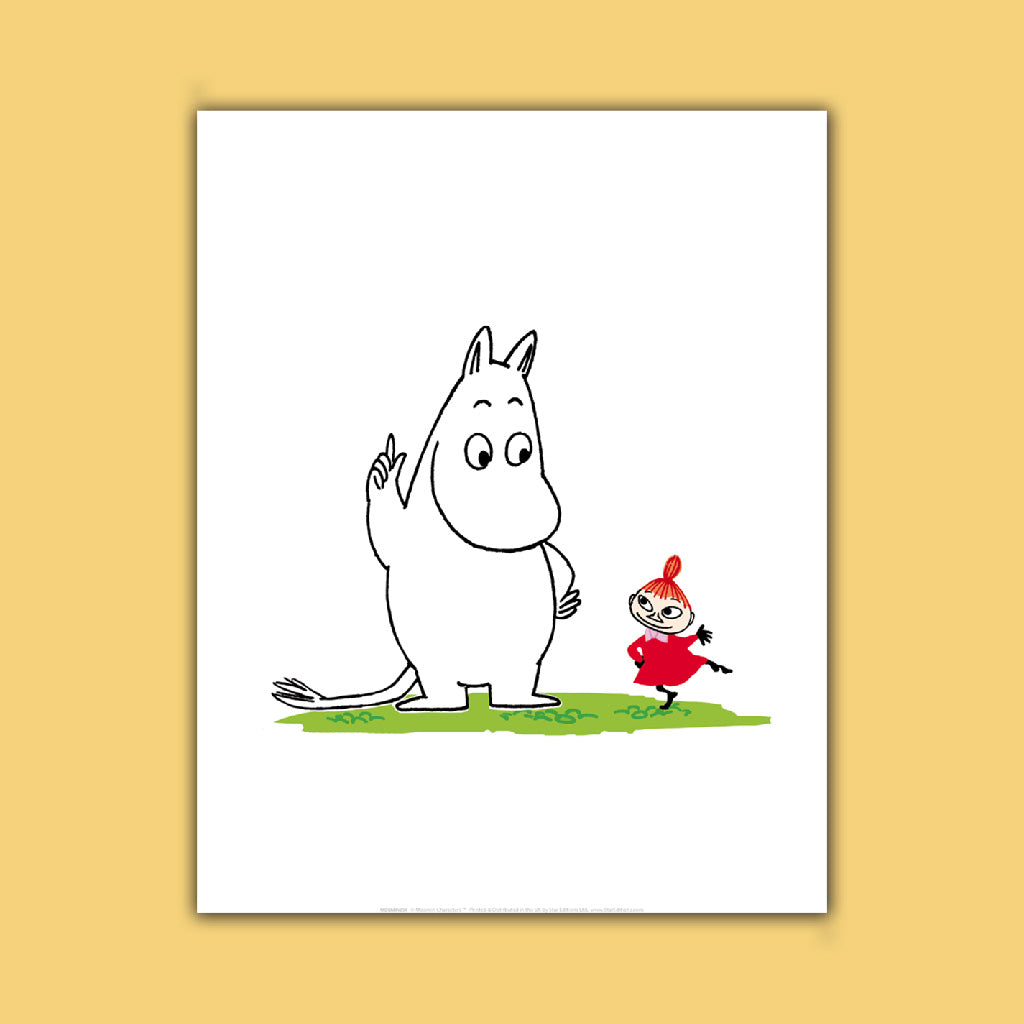 Moomintroll and little my dancing  Art Print