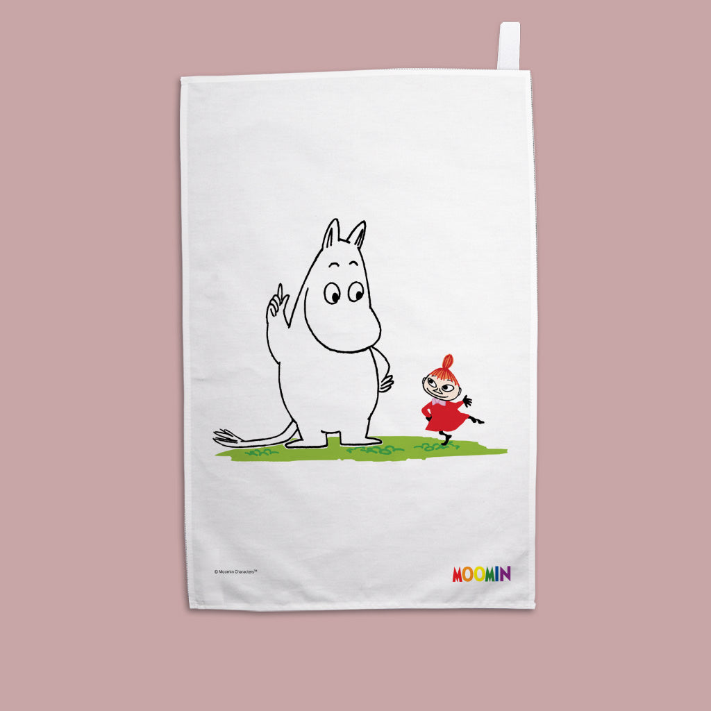 Moomintroll and little my dancing  Tea Towel