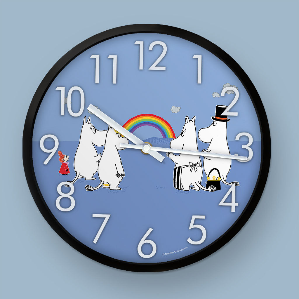 Moomins watch the rainbow Clock