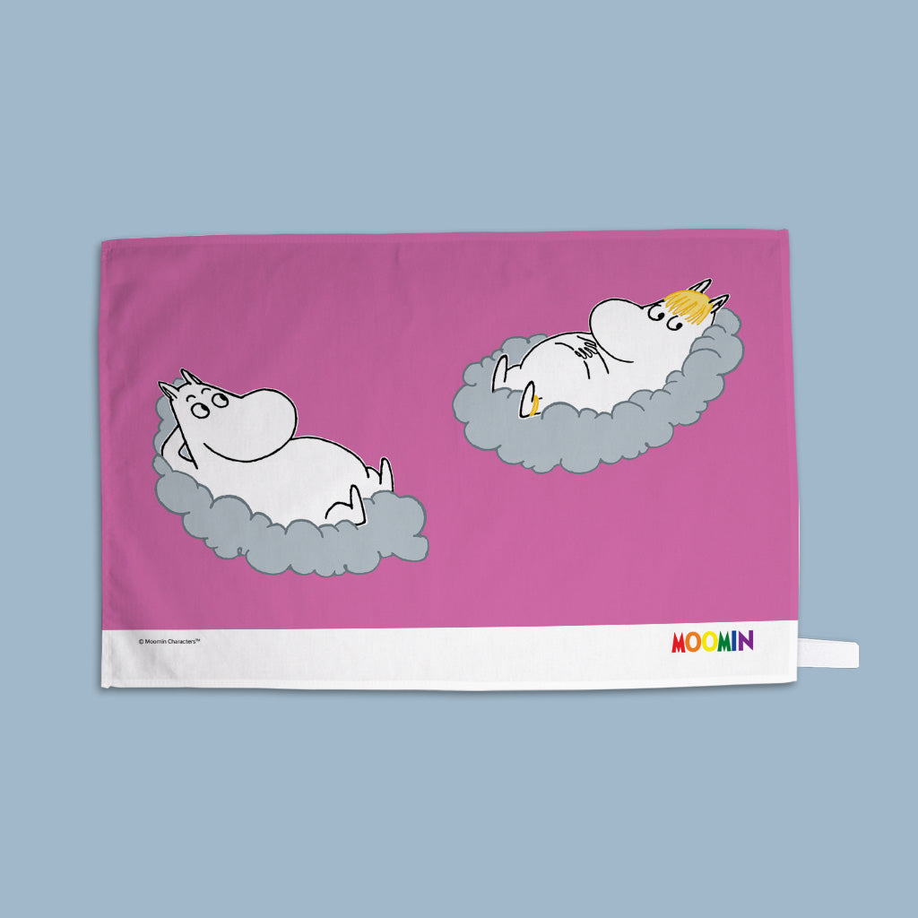 Moomins in the clouds Tea Towel