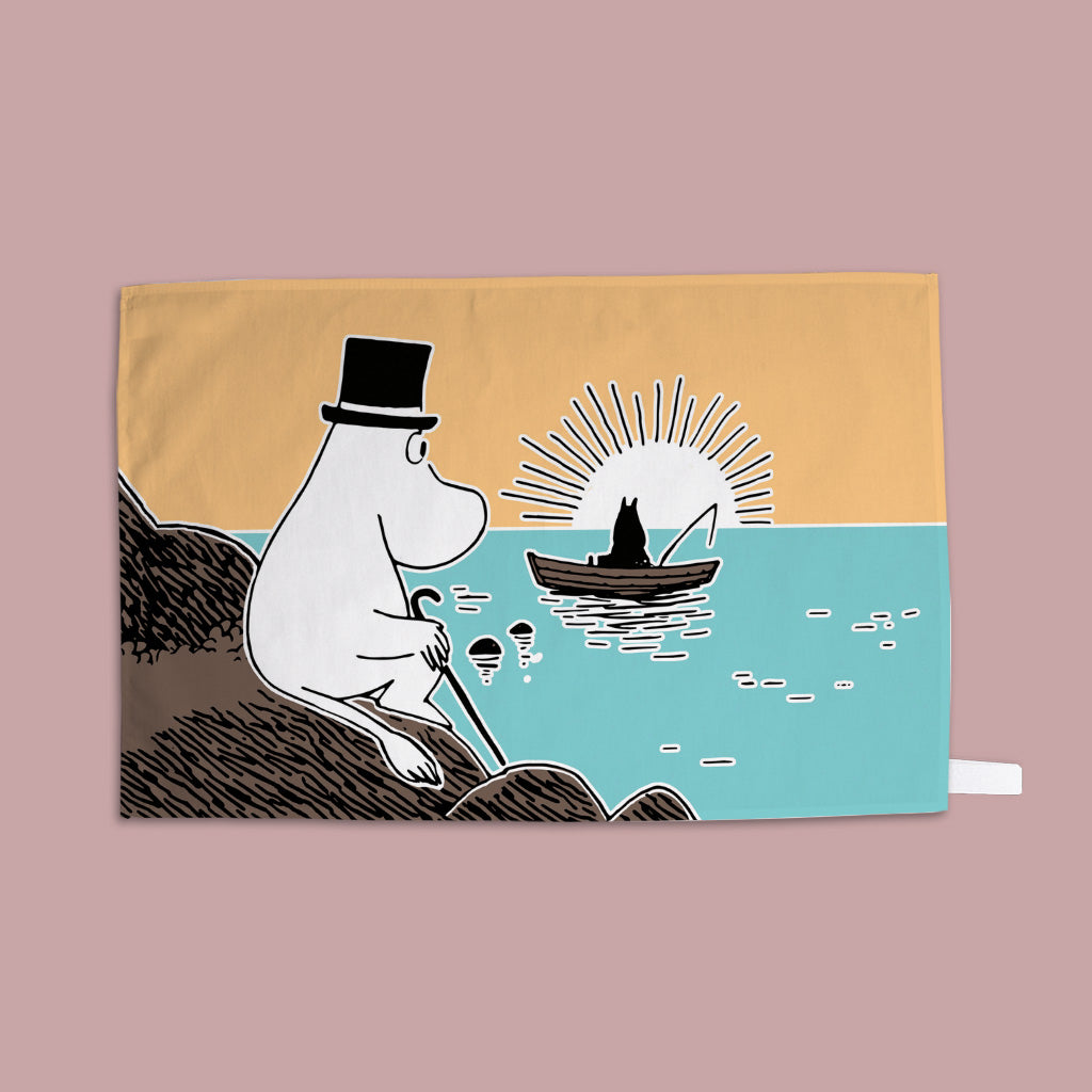 Moomin on the coast Tea Towel