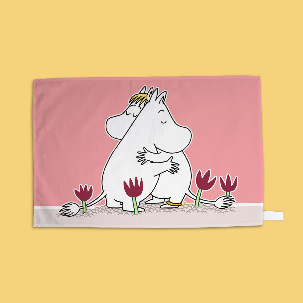 Moomins hug Tea Towel