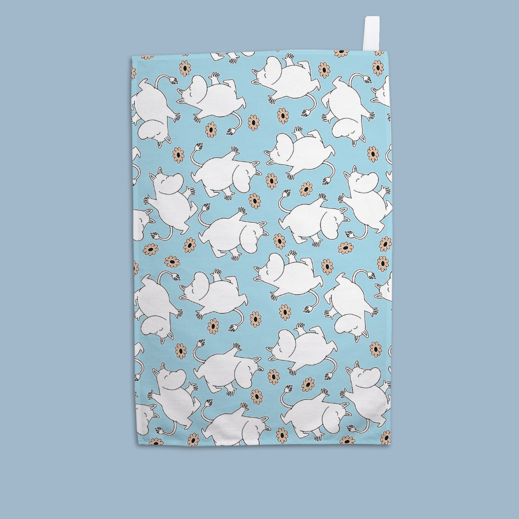 Moomins on repeat  - Blue Tea Towel