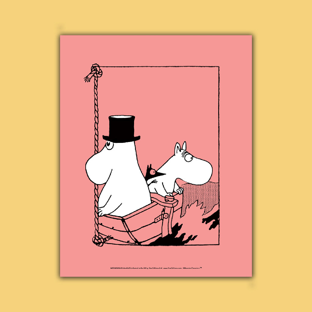 Moominpapa and moomintroll  Art Print