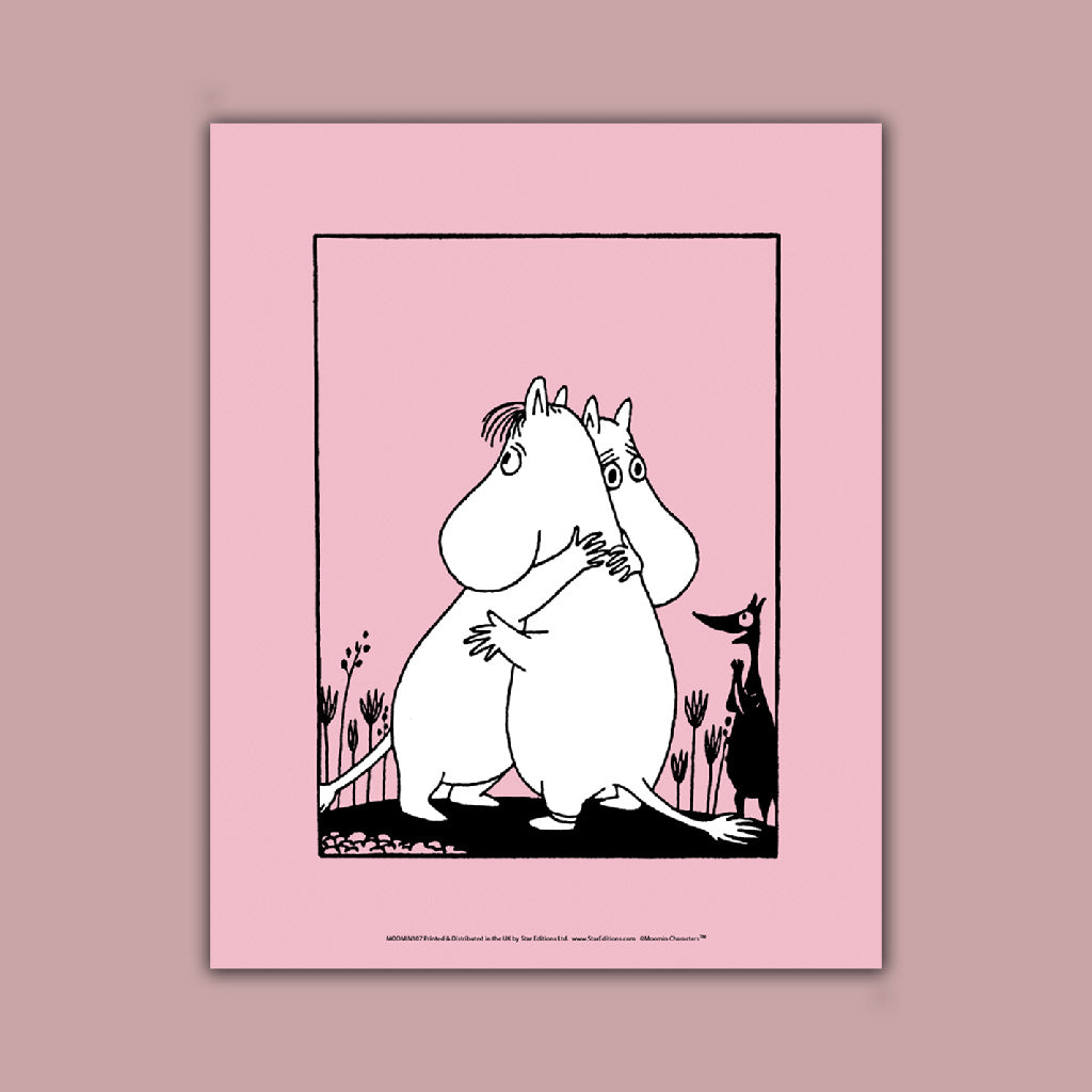 Moomin Hugging Art Print