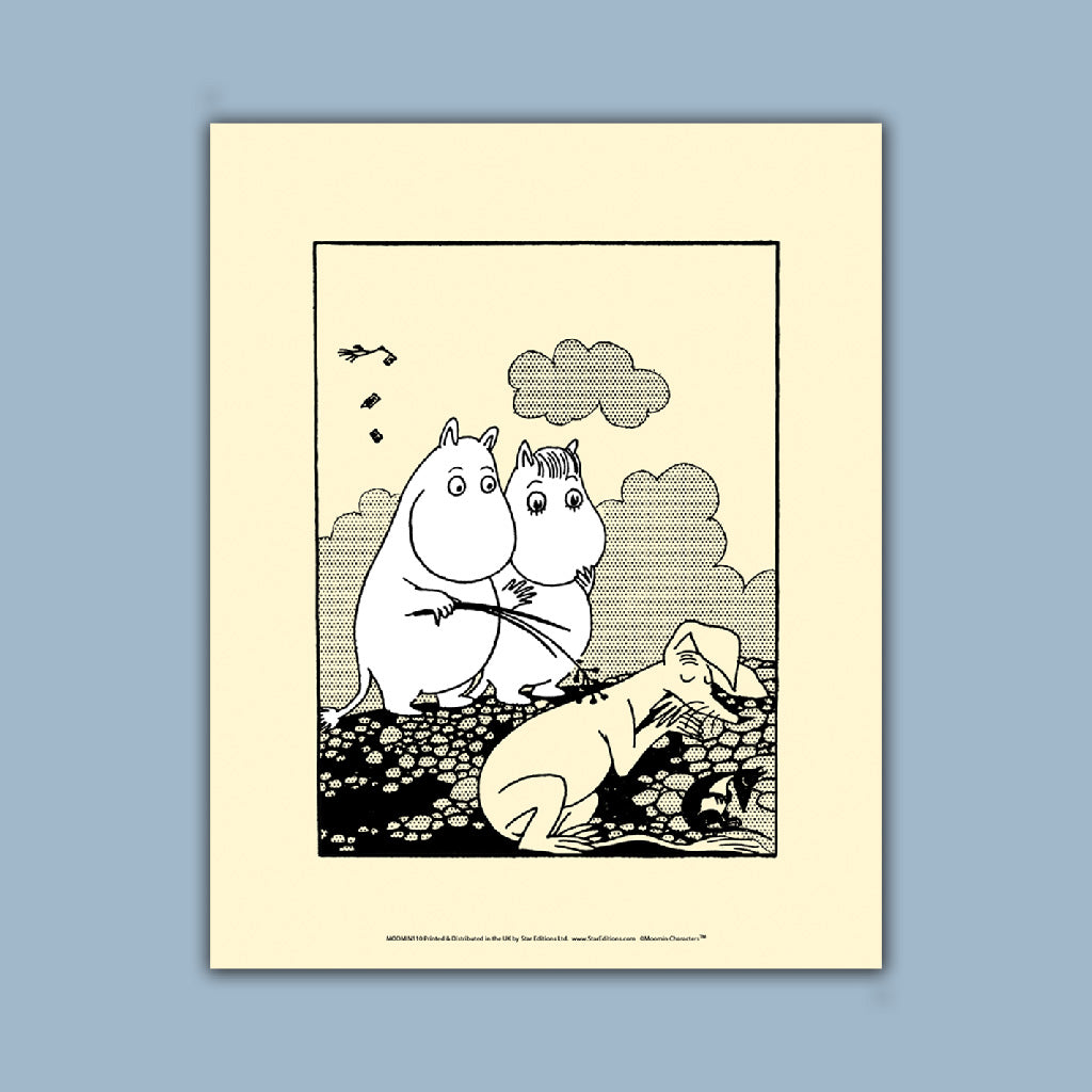 Moomin Sleeping Sniff Art Print