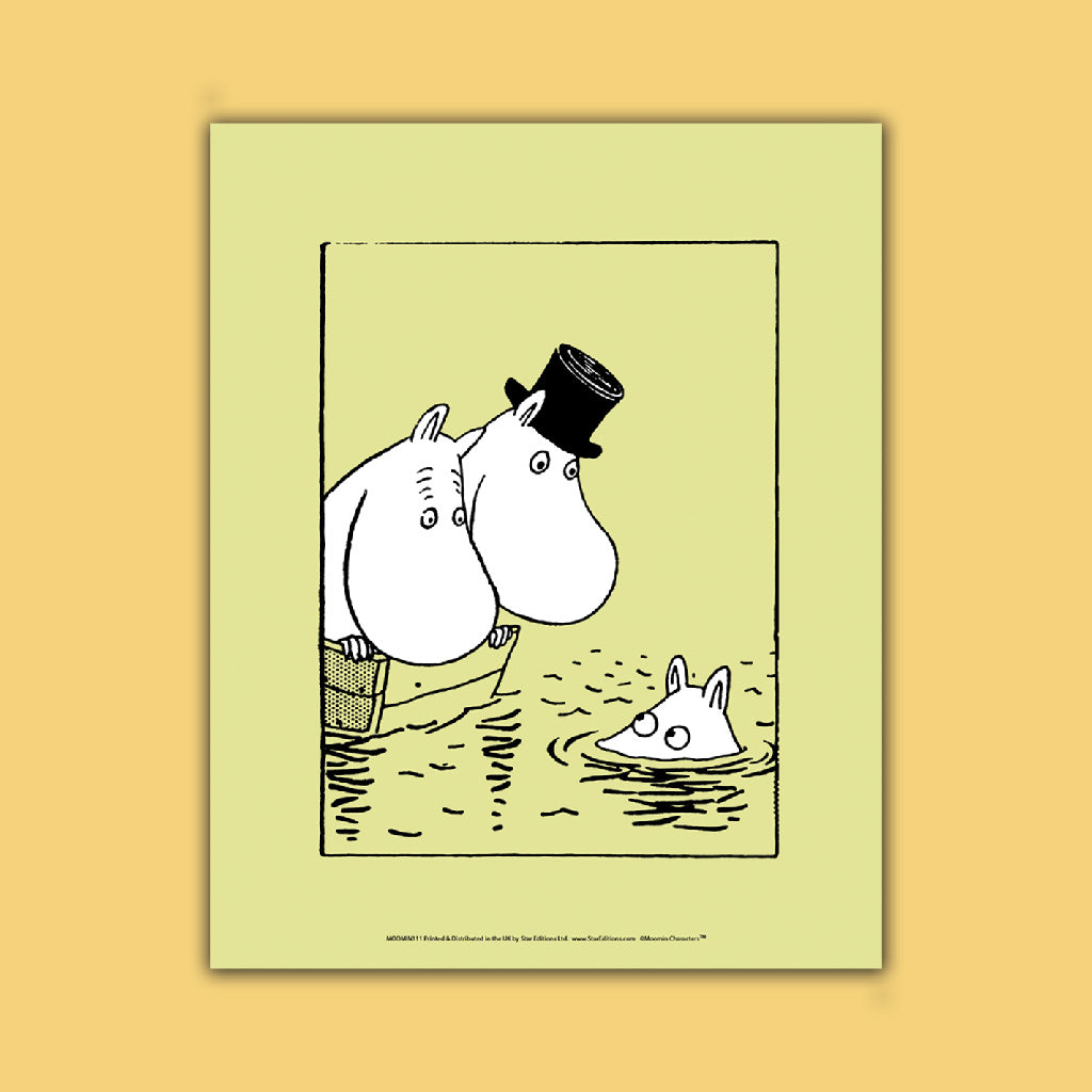 Moomin on Water Art Print