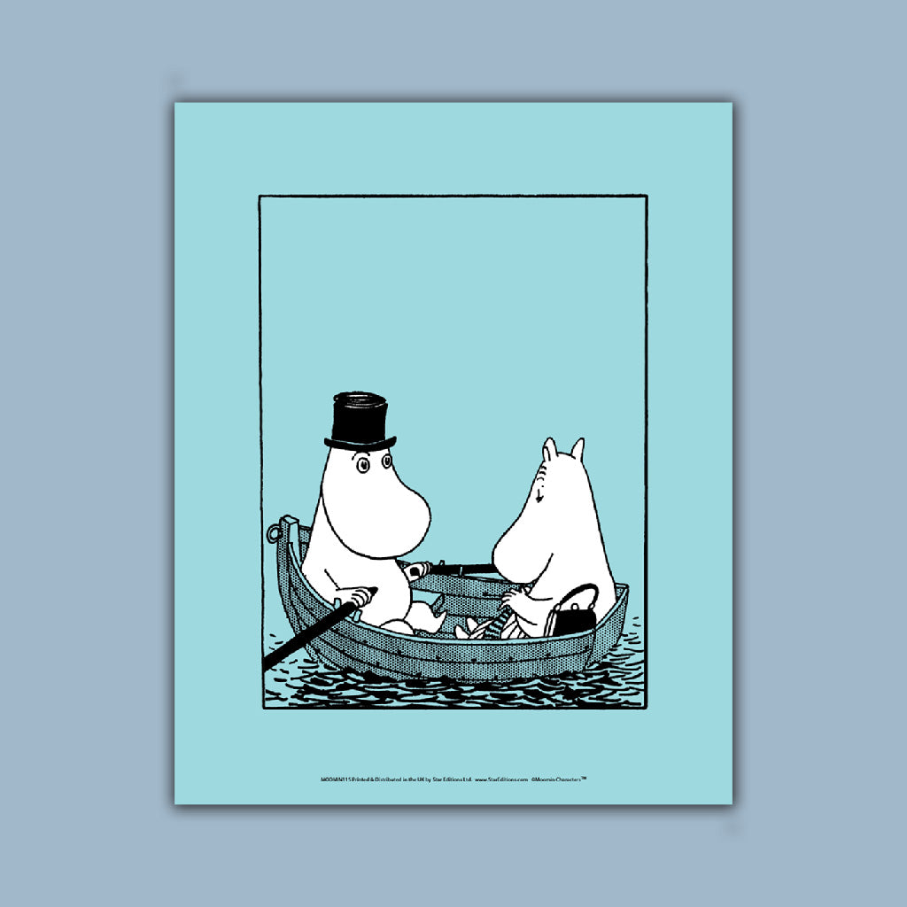 Moomin - momminpapa and moomintroll  Art Print