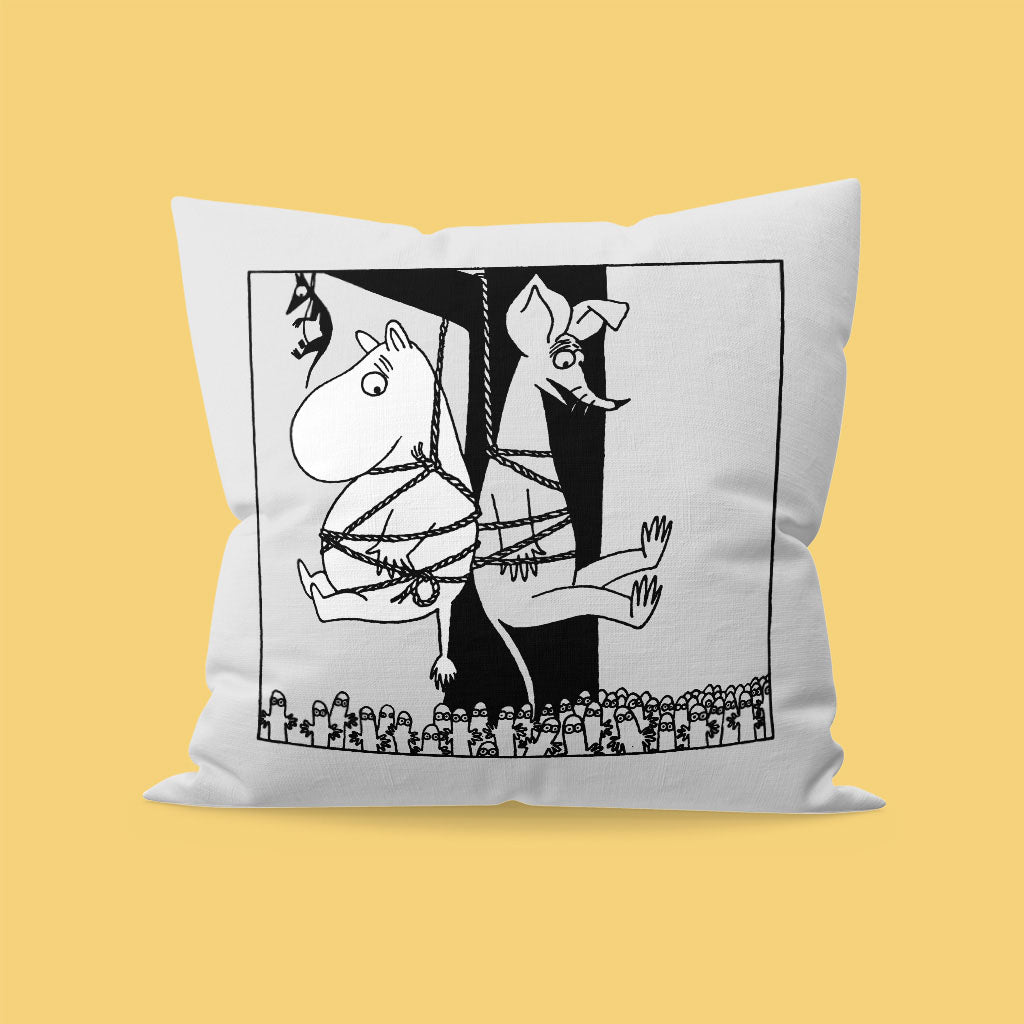 Moomintroll and Sniff tied up Cushion