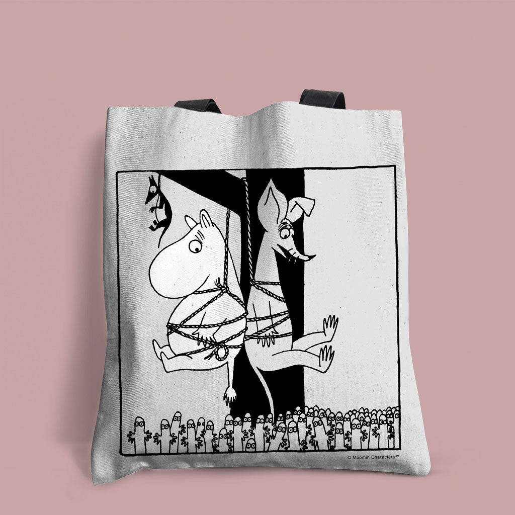 Moomintroll and Sniff tied up Edge-to-Edge Tote Bag