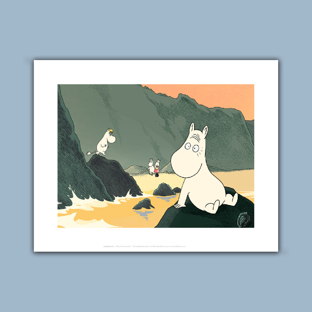 Moomins travel the coast Art Print