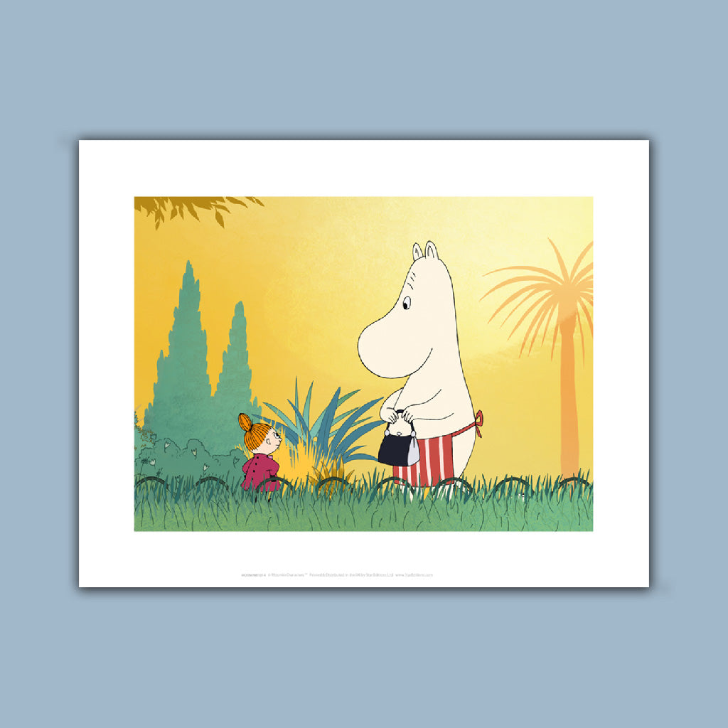 Moomin and little my adventure Art Print