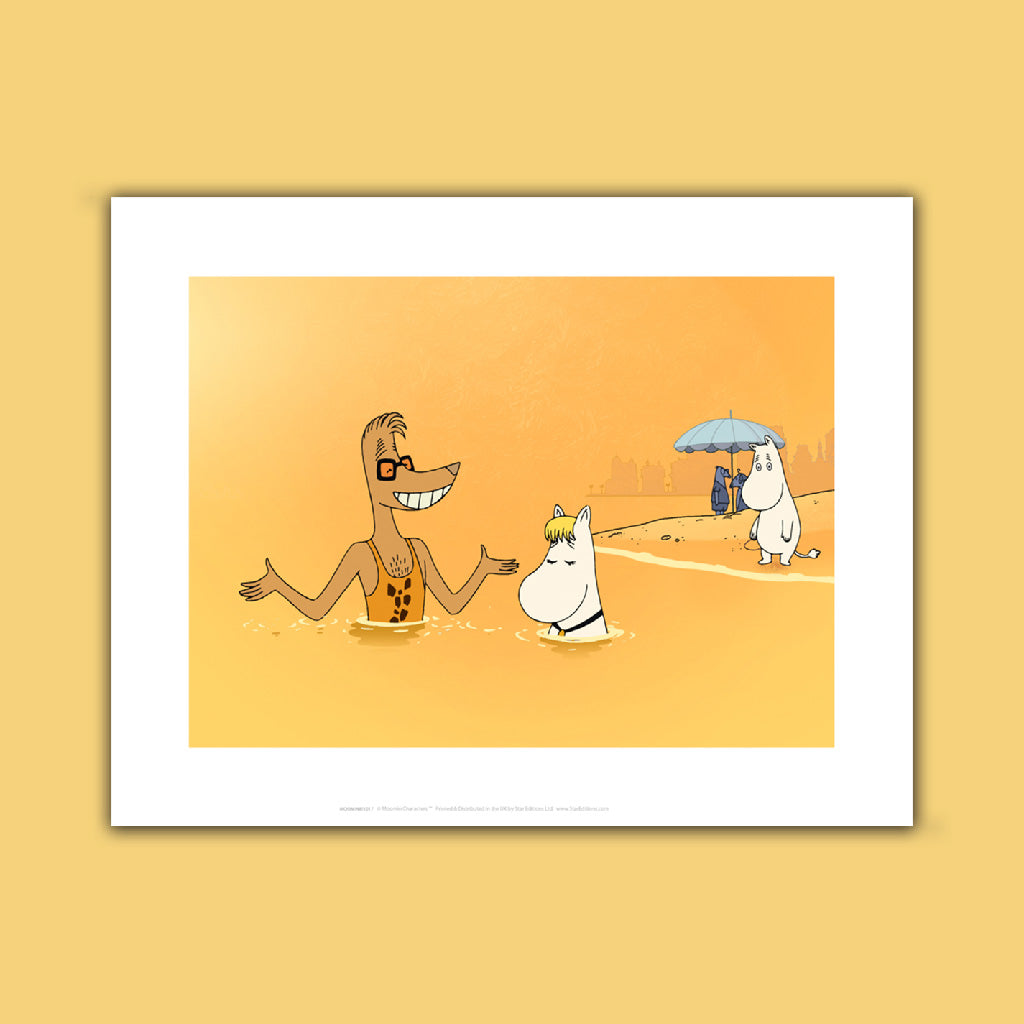 Moomins on holdiday Art Print