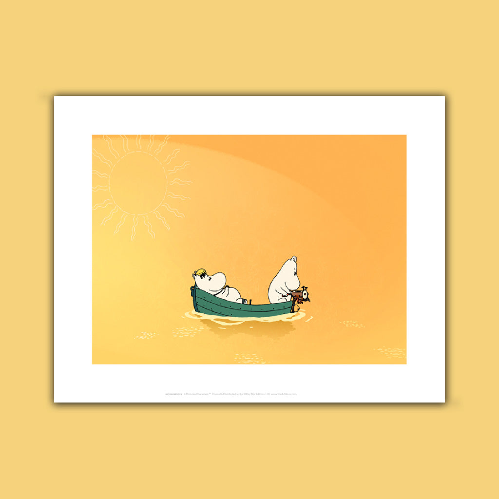 Moomins on a boat trip Art Print