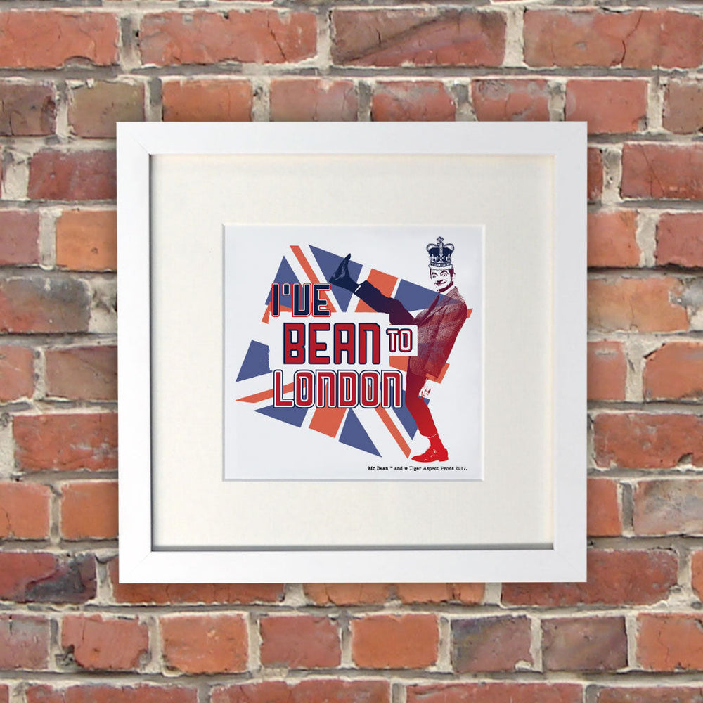 I've Bean to London White Framed Print (Lifestyle)