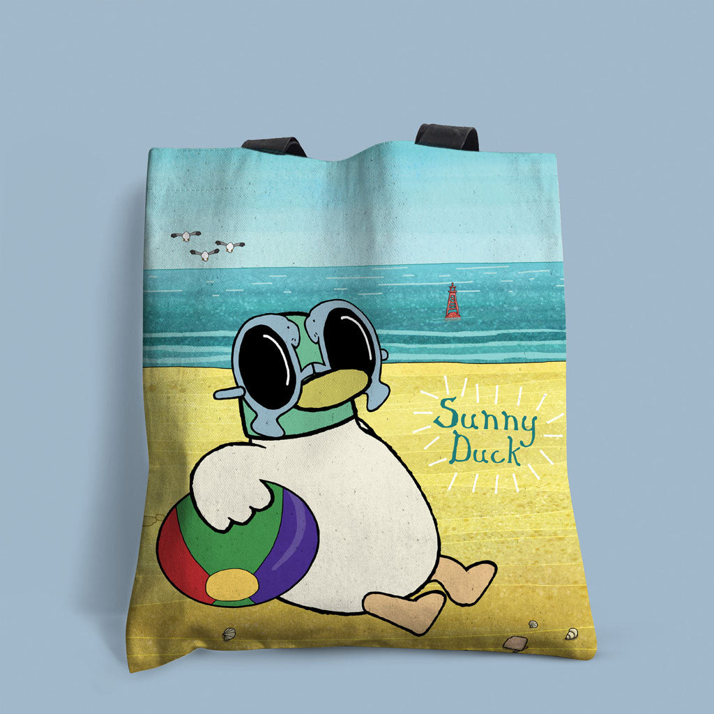 Sarah & Duck Sunny Duck Edge-to-Edge Tote Bag