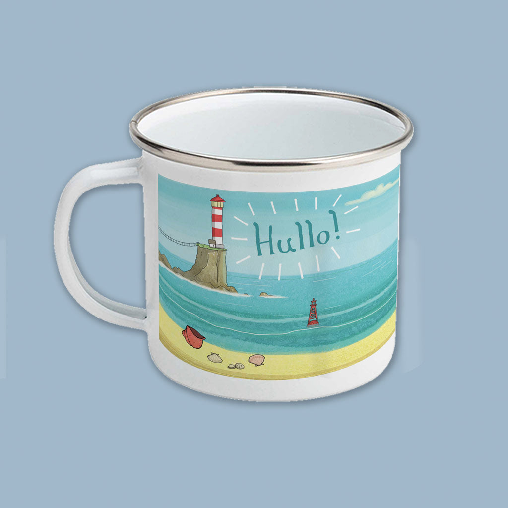 Hullo! Sarah & Duck Enamel Mug