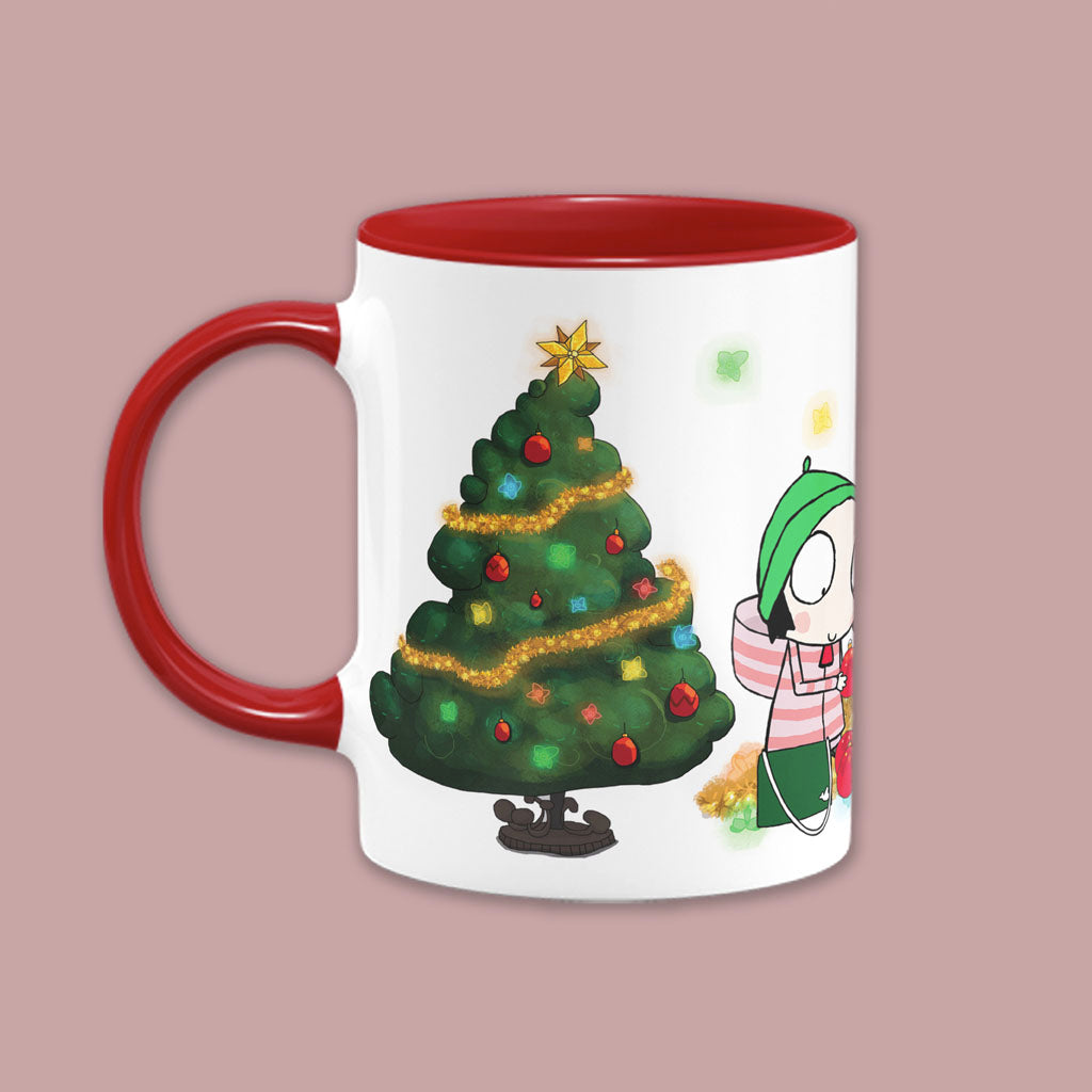 Sarah & Duck Merry Christmas Coloured Insert Mug