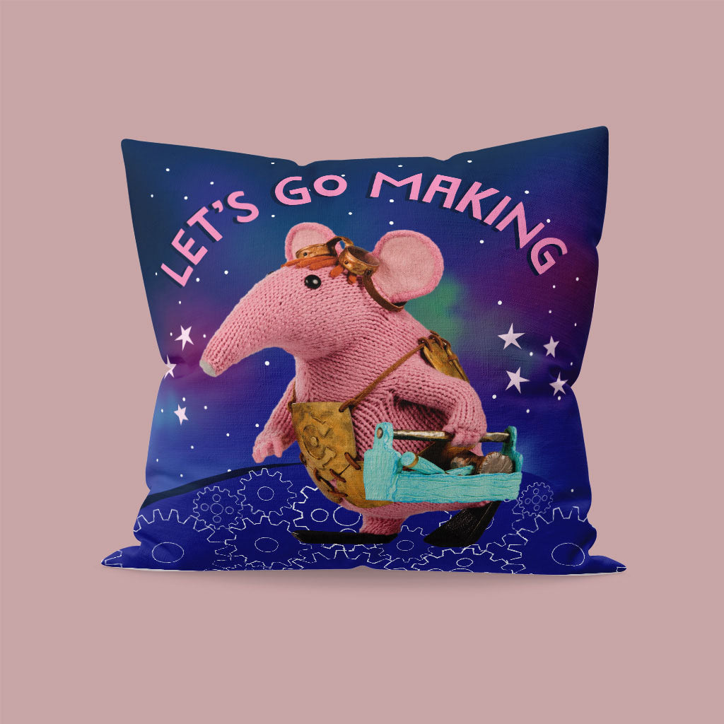 Let's go Making Clangers Cushion