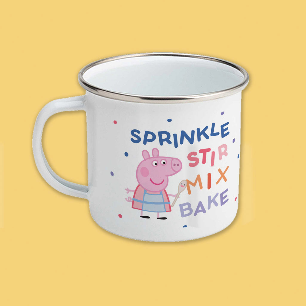Sprinkle Stir Mix Bake Enamel Mug