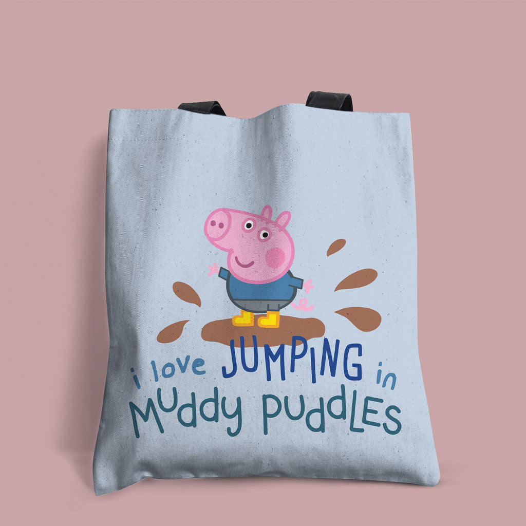 George Muddy Puddles Edge-to-Edge Tote Bag