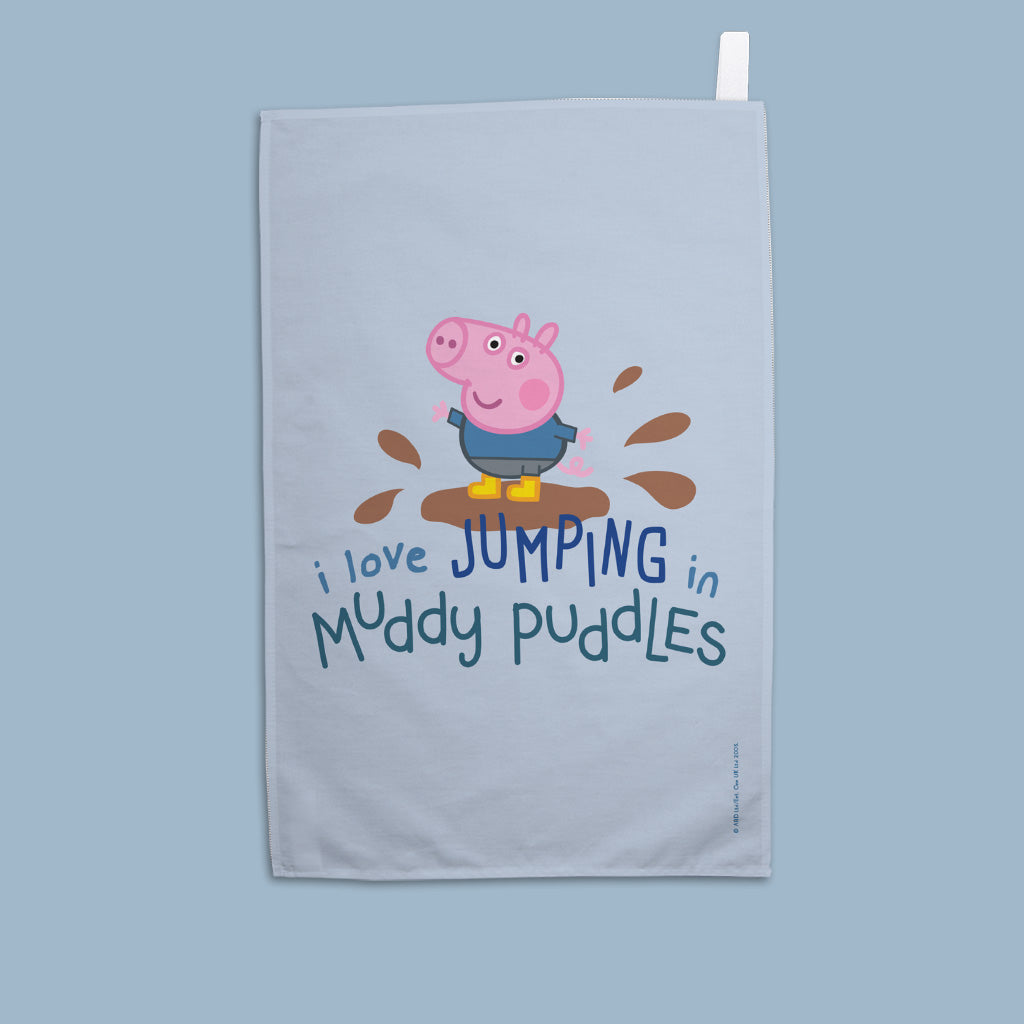 George Muddy Puddles Tea Towel