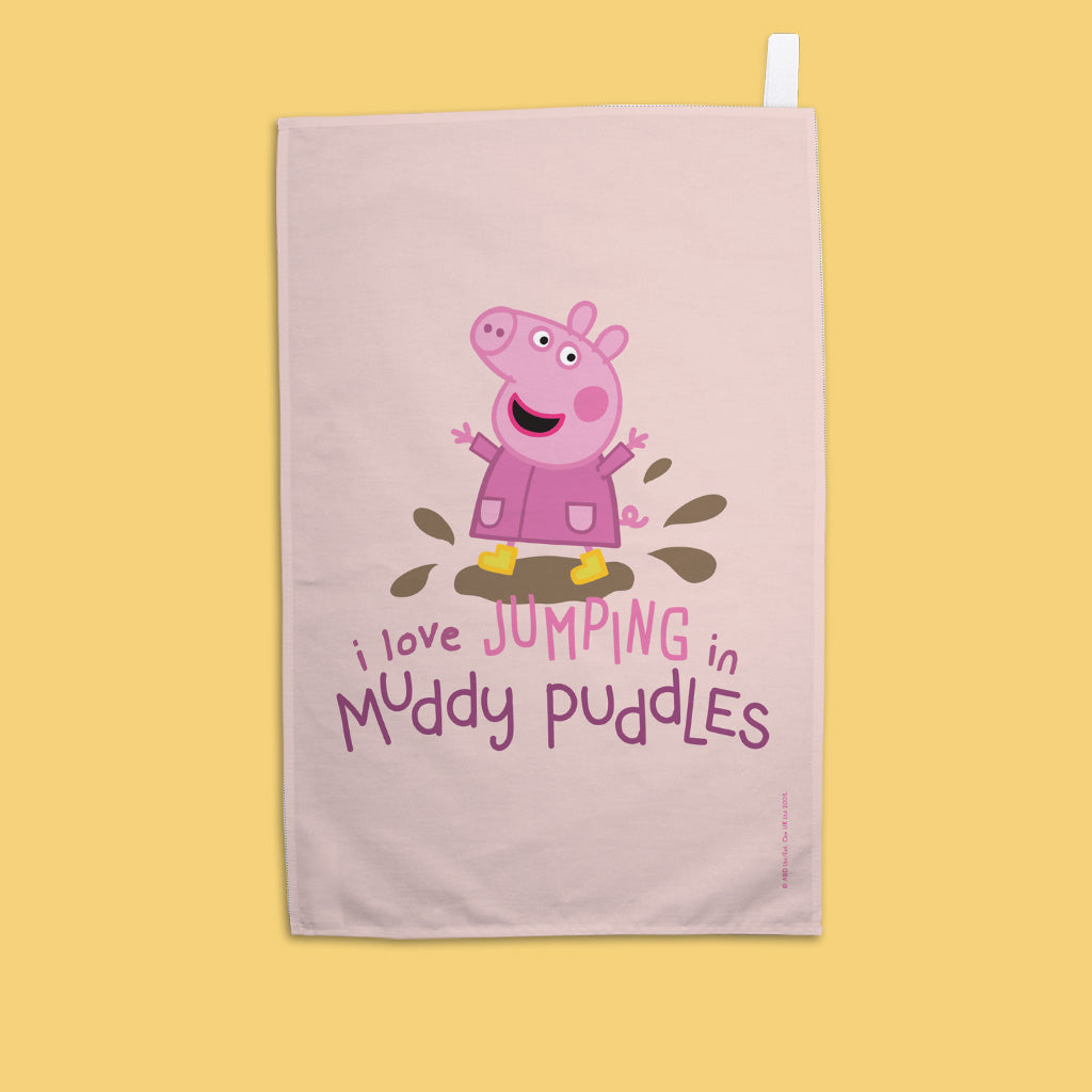 Peppa Muddy Puddles Tea Towel