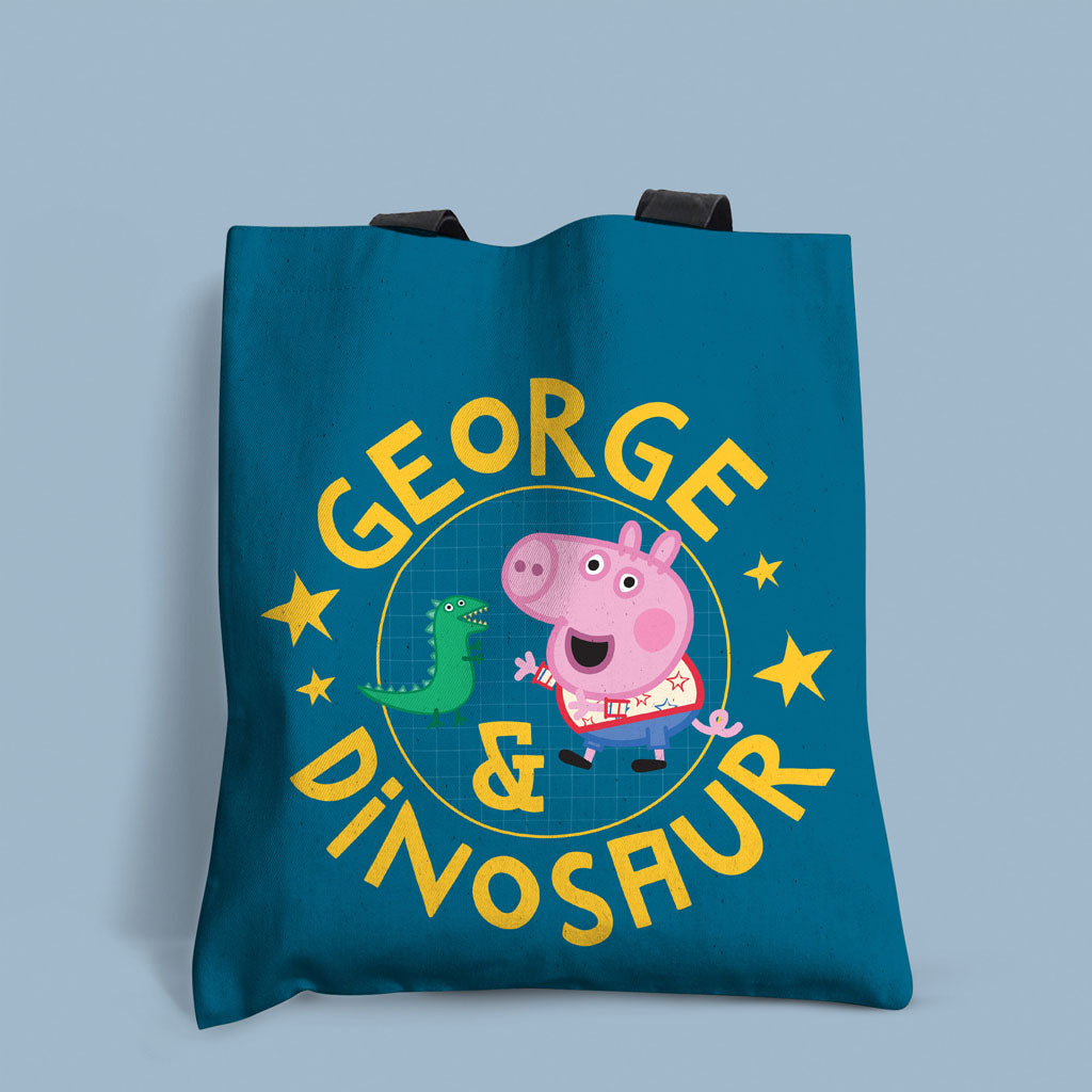 George and Dinosaur Edge-to-Edge Tote Bag