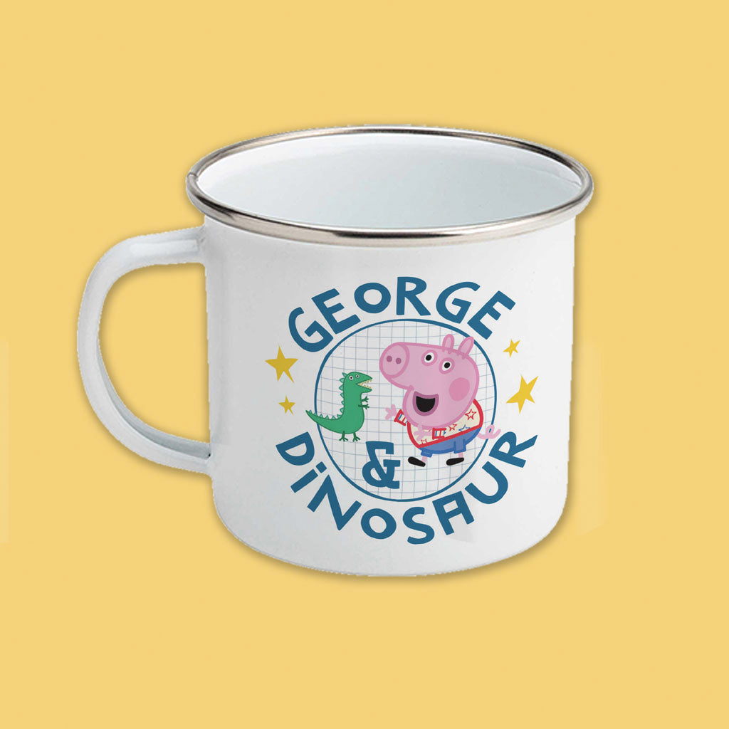 George and Dinosaur Enamel Mug