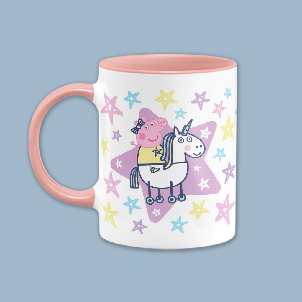 Peppa and Unicorn Coloured Insert Mug