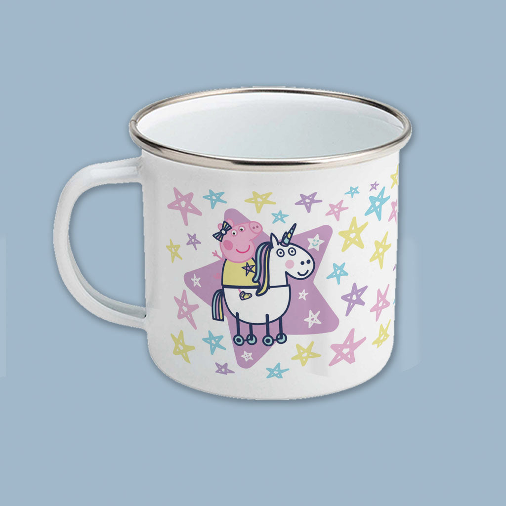 Peppa and Unicorn Enamel Mug