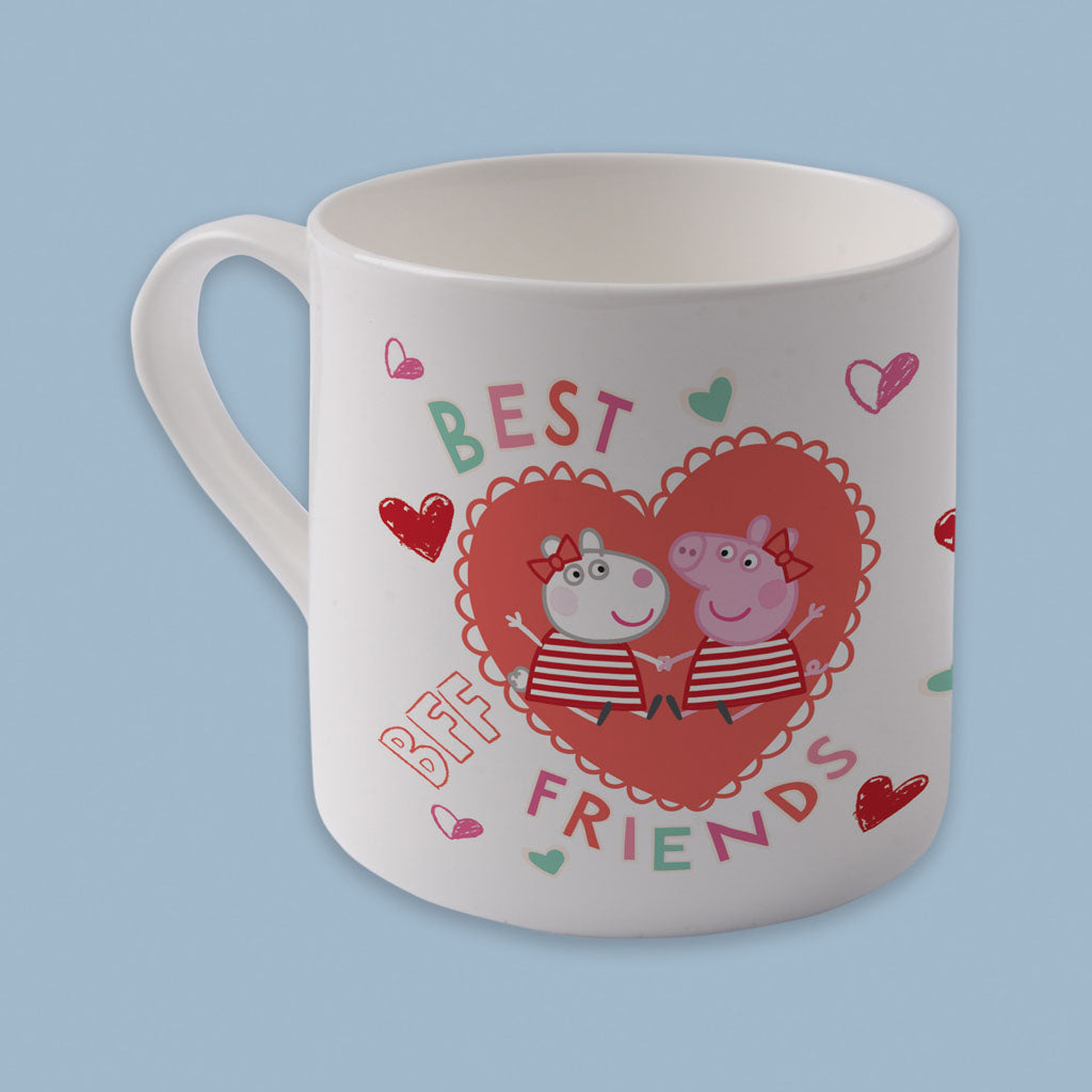 Best Friends Love Hearts Bone China Mug