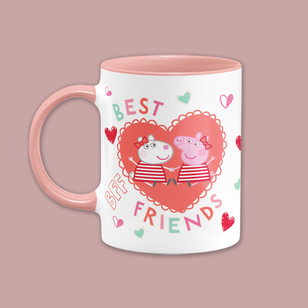 Best Friends Love Hearts Coloured Insert Mug