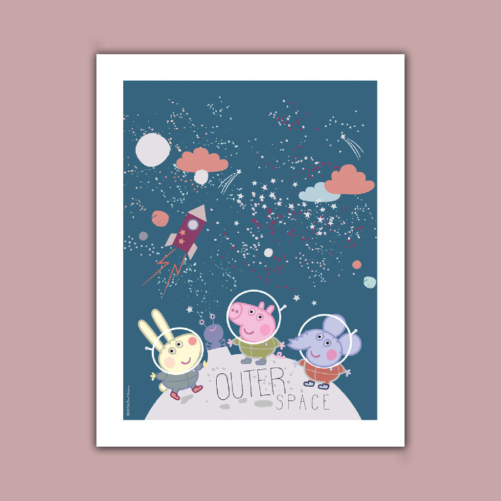 George Pig and Friends in Outer Space Art Print