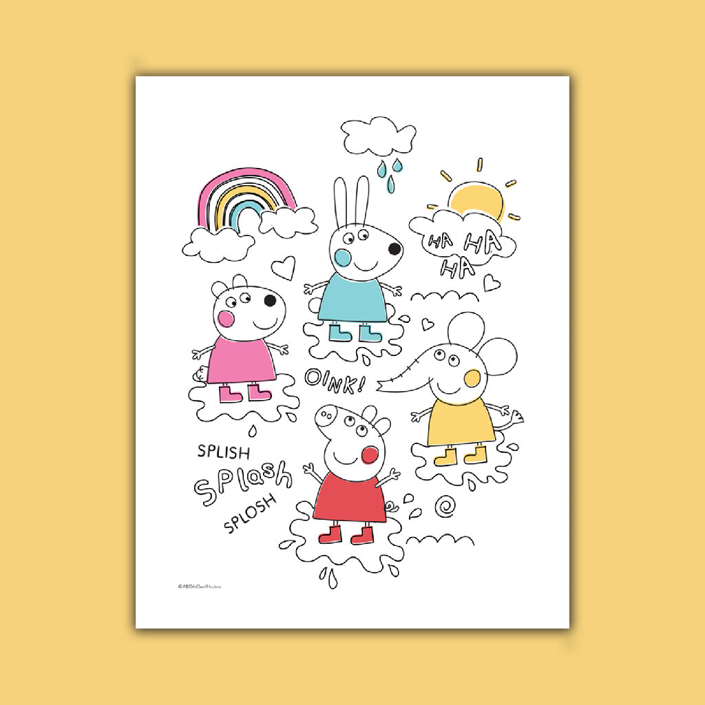 Puddle Splashing Art Print