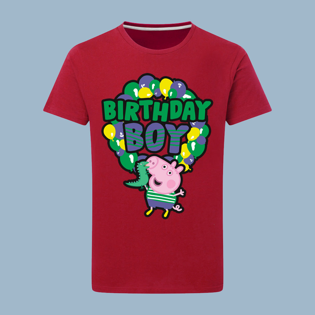 George Pig Birthday Boy Balloons T-Shirt