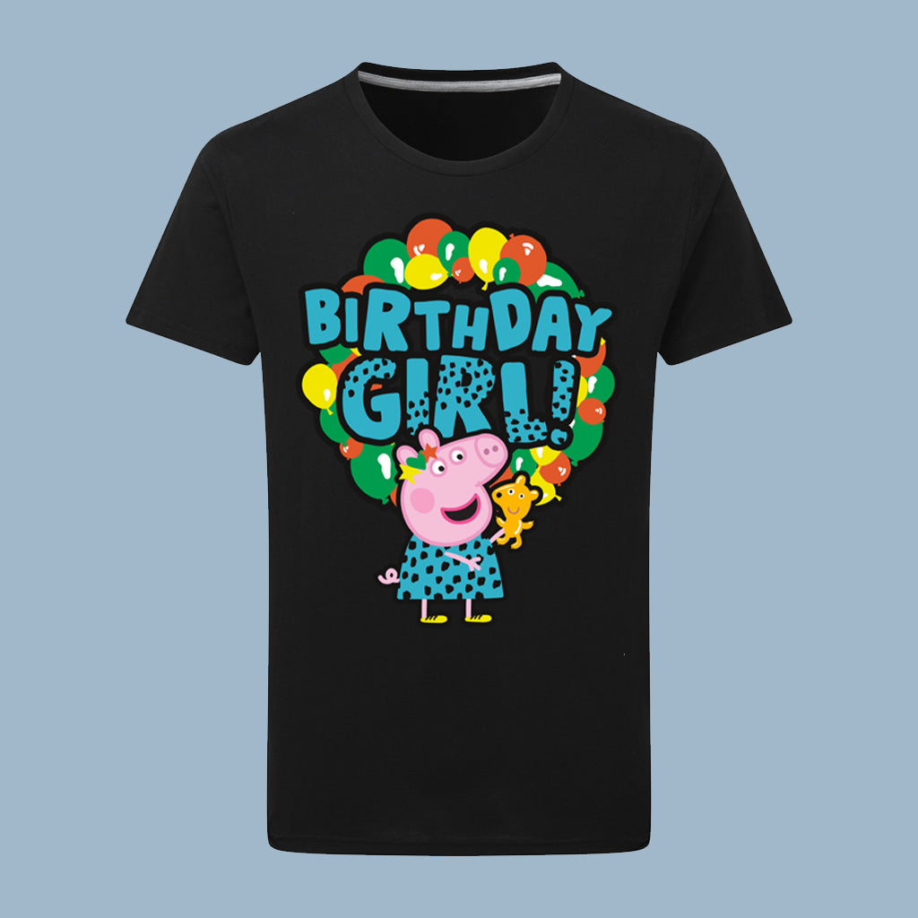 Peppa Pig Birthday Girl Balloons T-Shirt