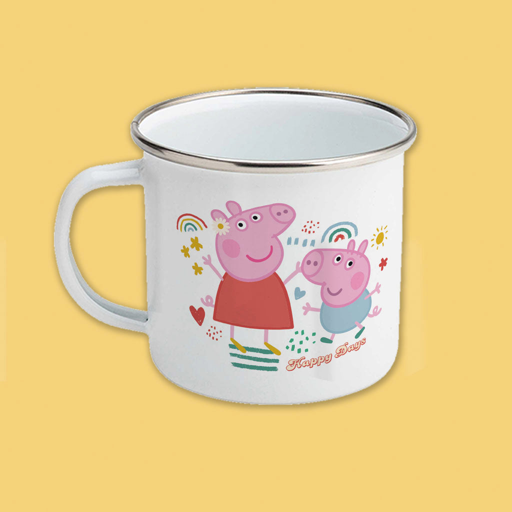 Peppa and George Happy Days Enamel Mug