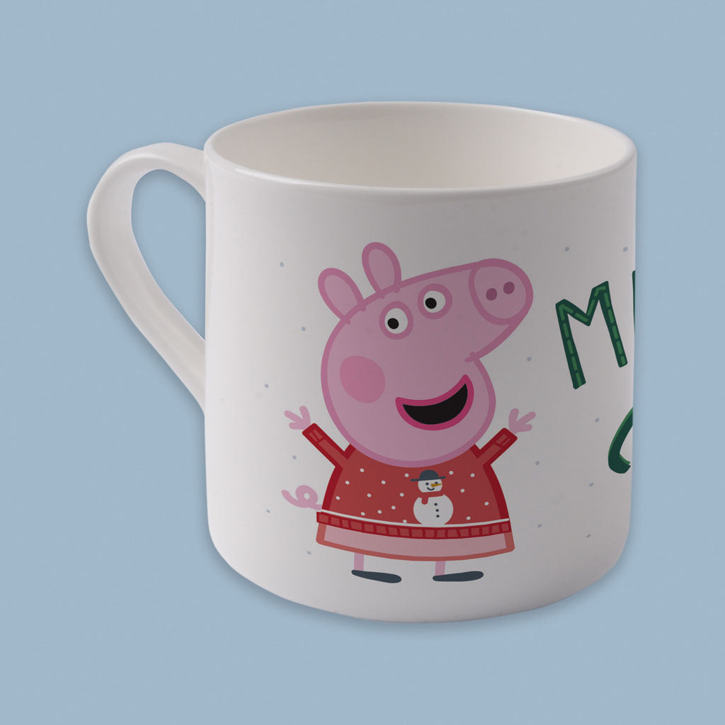 Merry Christmas Stocking Bone China Mug