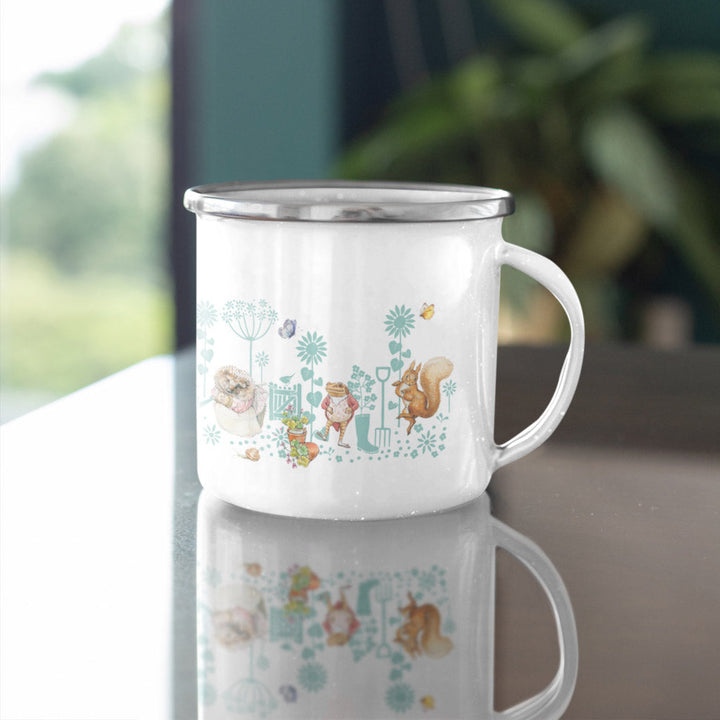 Garden Frieze Enamel Mug