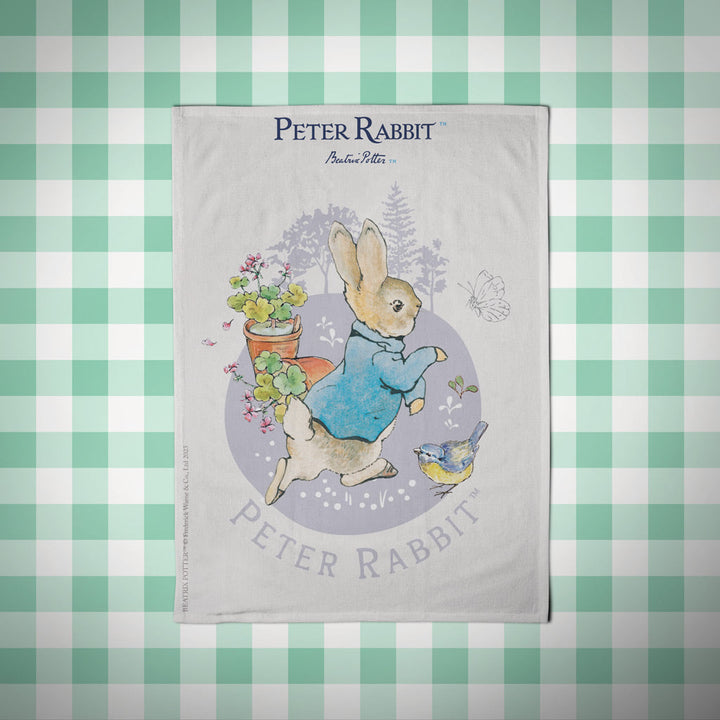 Peter Rabbit Purple Tea Towel