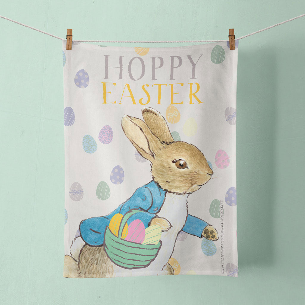 Hoppy Easter Peter Rabbit Tea Towel