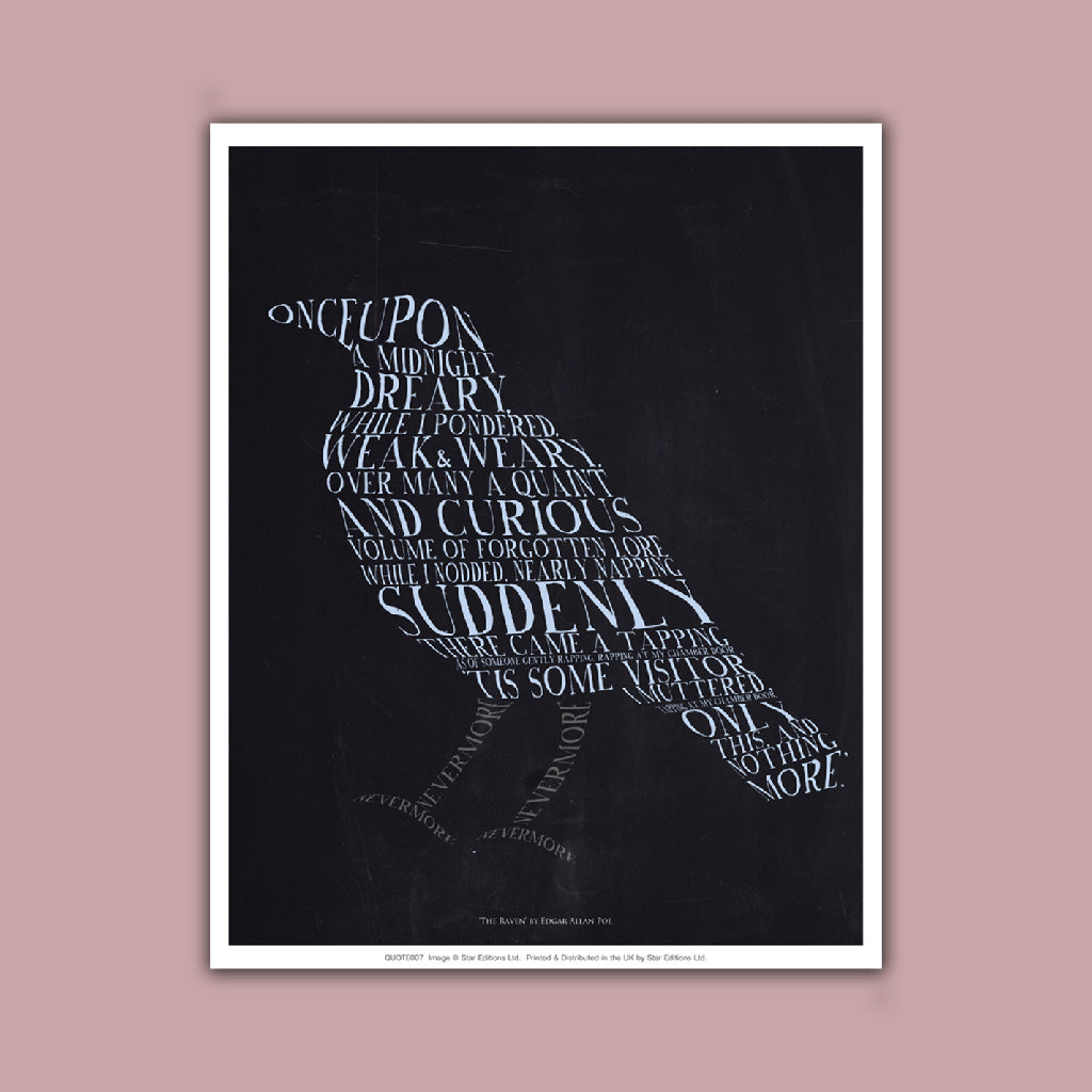Edgar Allan Poe Quote - The Raven Art Print